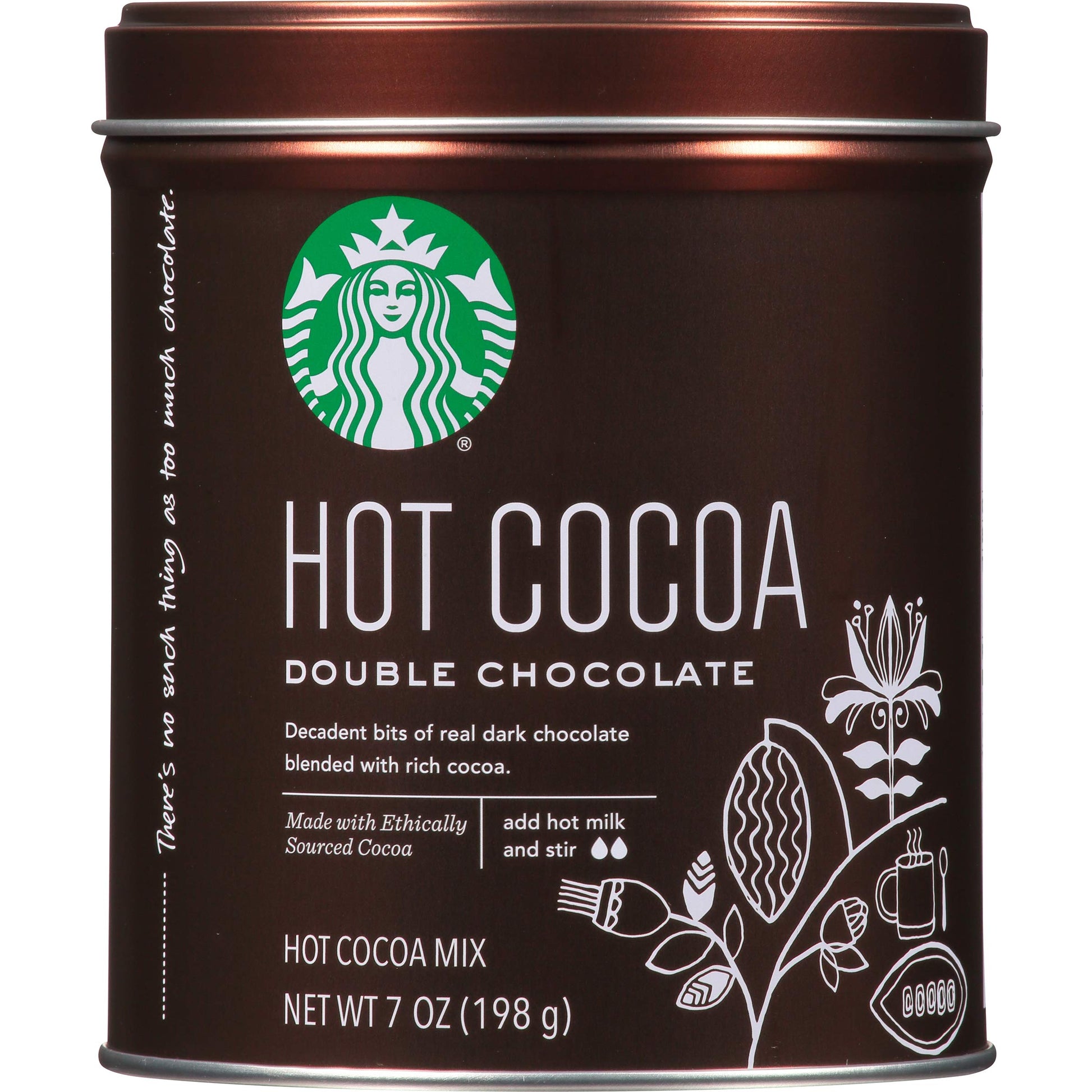 Starbucks Hot Cocoa Mix Tin  Double Chocolate Hot Cocoa Mix  7-Ounce Tin (Pack Of 3)