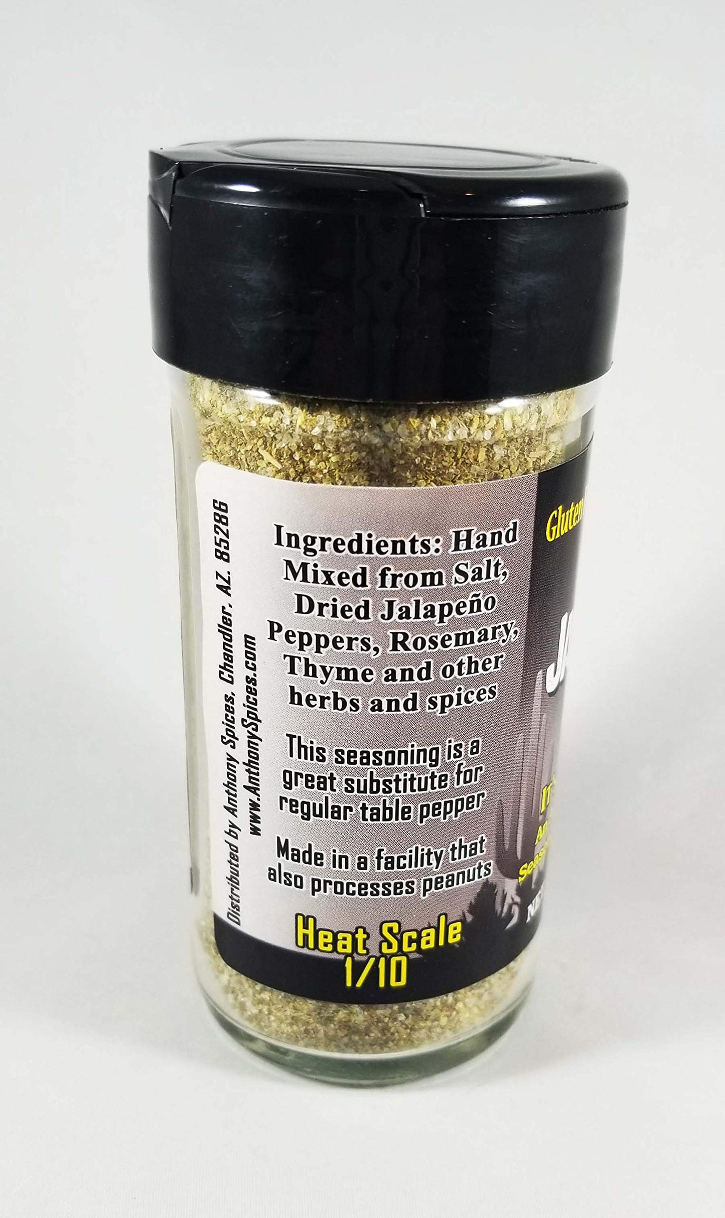 Anthony Spices Arizona Jalapeo Salt Chile Pepper Seasoning - Glass Shaker Bottle