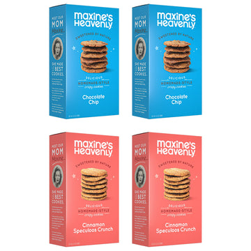 Maxines Heavenly Crispy Chocolate Chip Cookies and Cinnamon Speculoos Cookies | Low Carb, Low Sugar, Vegan Snacks, Plant Based 