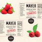 Mayer Premium Handcrafted Fruit Syrups, Vegan & Gluten Free, 16.9 Fl Oz (Pack of 2) - Strawberry & Raspberry, All-Natural Ingredients