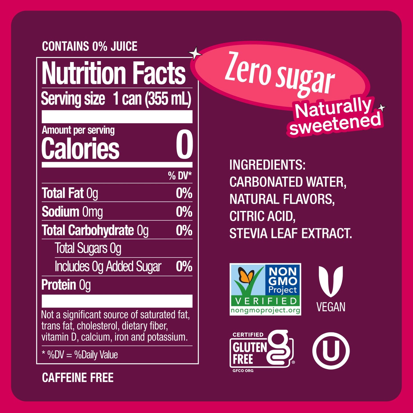 Zevia Zero Sugar Soda, Black Cherry, 12 Fl Oz Cans, 8-Pack, Non-GMO, Gluten-Free, Vegan