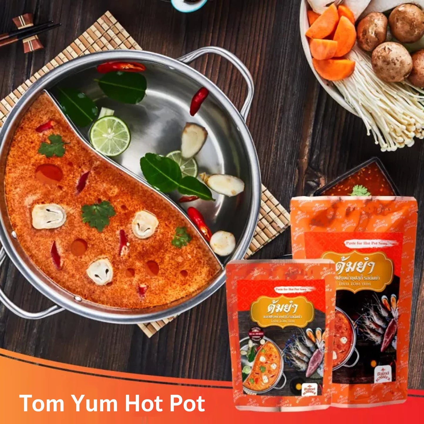 Sunsauce Chili Paste - Tom Yum Flavor, Thai Spicy and Sour Soup, 8 oz