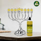 Ner Mitzvah Olive Oil for Candle Lighting - 32 ounce - Use as Menorah Oil Mason Jar Candles