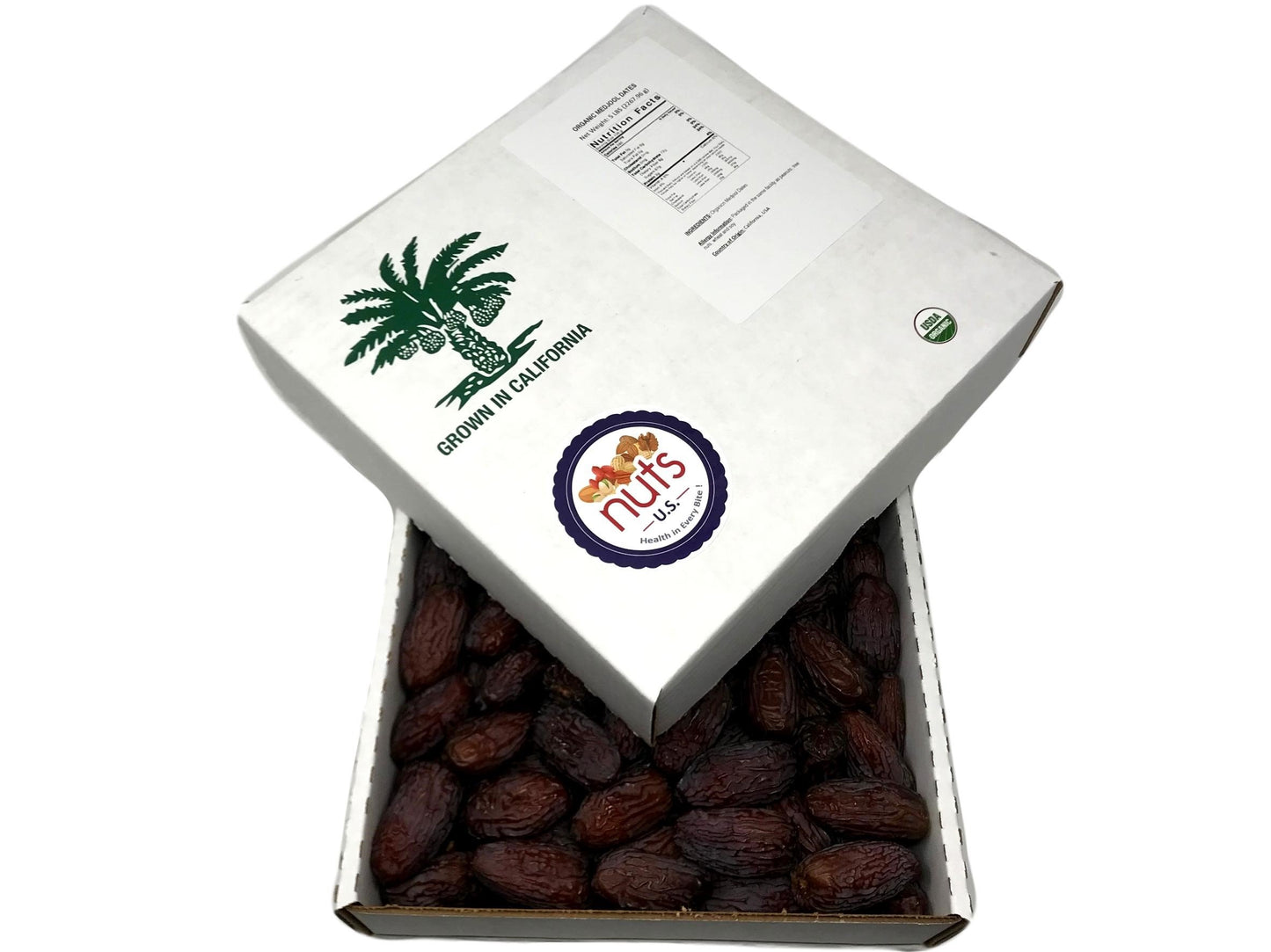 NUTS - U.S. Organic Medjool Dates, No Added Sugar, Sweet Flavor, 5 LBS