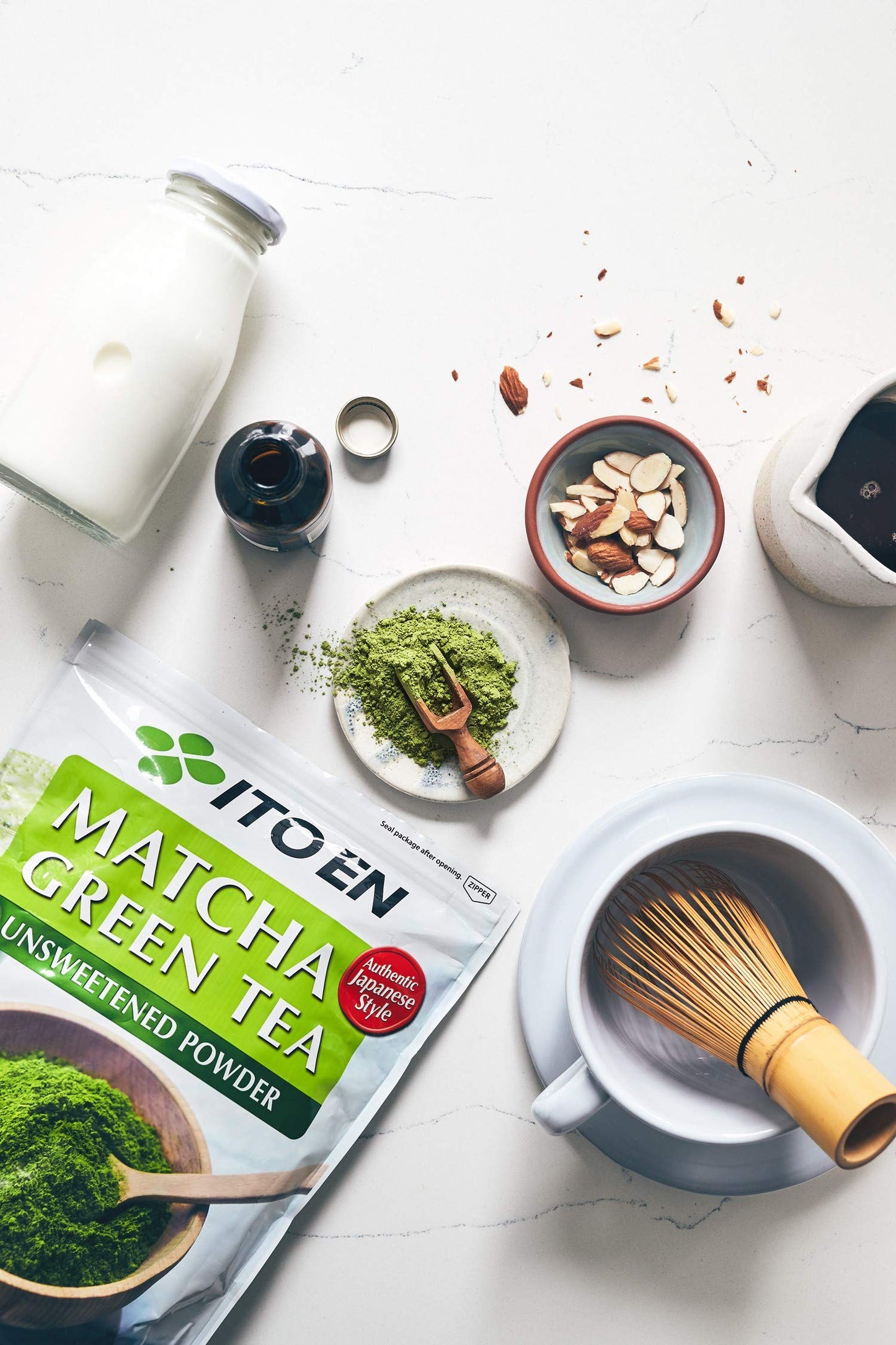 Ito En Matcha Green Tea Powder, Unsweetened, 12 Oz - Authentic Japanese Matcha for Smoothies, Baking, and Beverages