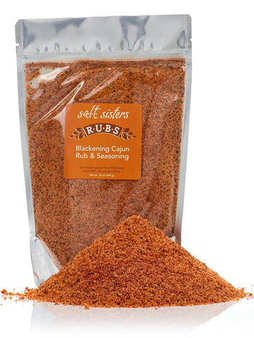 s.a.l.t. sisters Blackening Cajun Rub & Seasoning | All-Natural, Gluten Free, MSG Free, Non-GMO | Dry & Wet Rub Seasoning Base |