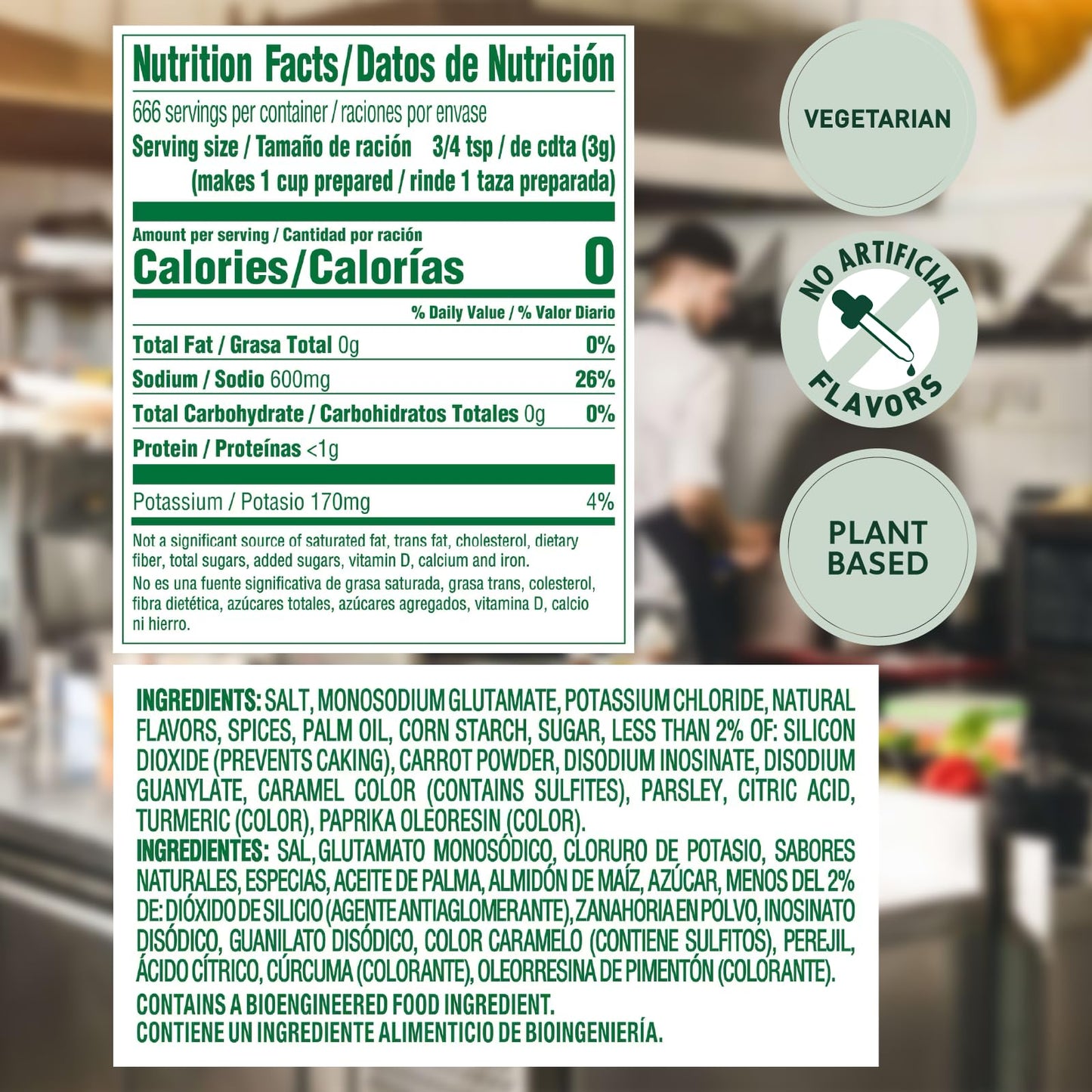 Knorr Professional Caldo De Vegetales, Vegetarian Bouillon, 4.4 Lb (Pack Of 4), Granulated Base, Bouillon As A Base, Marinade, F