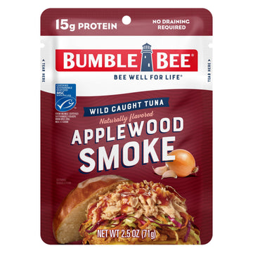 Bumble Bee Applewood Smoke Seasoned Tuna Pouch - 2.5 oz - Wild Caught, Gluten Free, 15g Protein