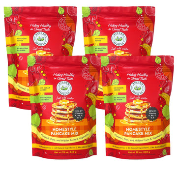 Hidden Foods Homestyle Pancake Mix Thick & Fluffy Pancake Made With Natural Oats, Flaxseed, Fruits & Vegetables | Healthy Blend