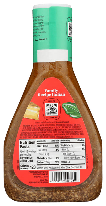 Newman'S Own Family Recipie Italian Dressing, 16 Ounce