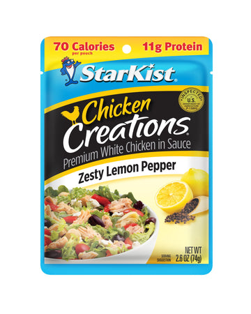 Starkist Chicken Creation Zesty Lemon Pepper - 2.6 Oz Pouch (Pack Of 12)