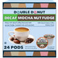 Double Donut Coffee Medium Roast Decaf Coffee Pods, Mocha Nut Fudge, 24 Count, for Keurig K-Cup Machines
