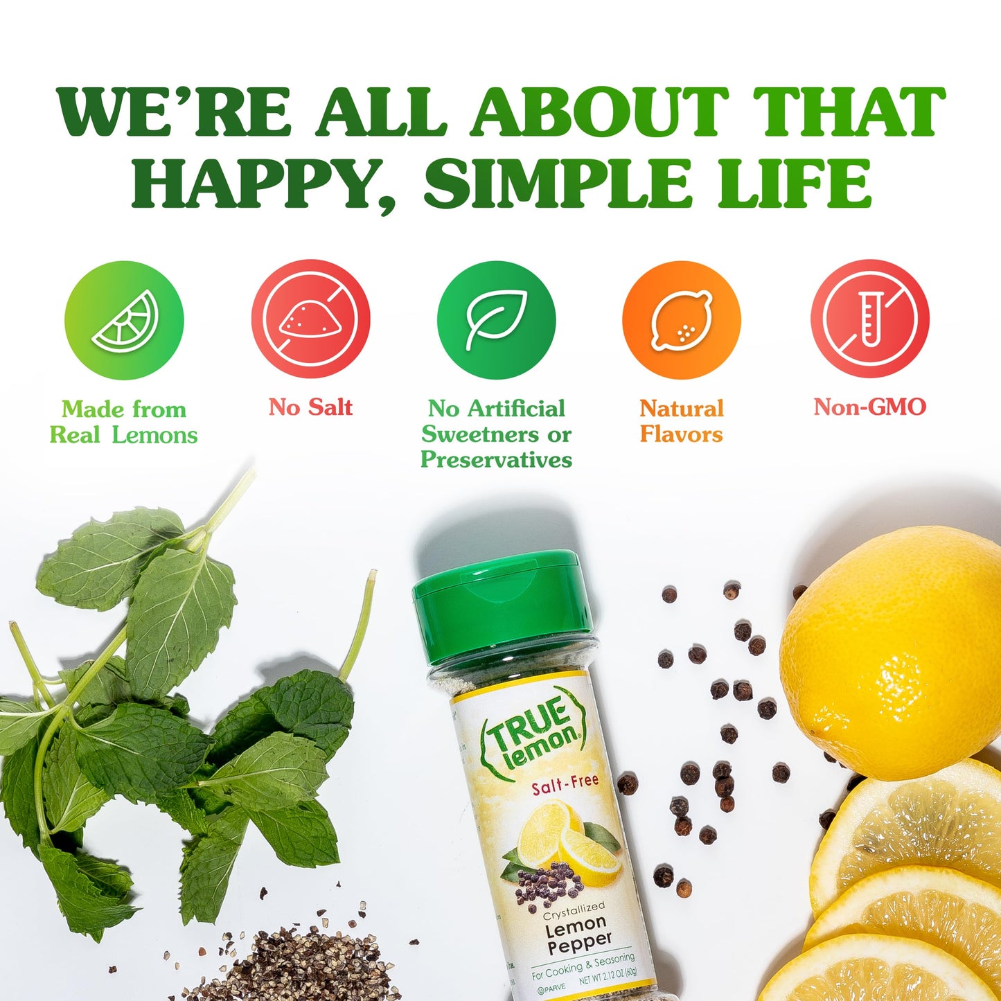 True Lemon Lemon Pepper Spice Blend, 2.12 Oz