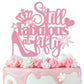 Still Fabulous At Fifty Cake Topper Rose Gold Glitter 50 Years Old Happy 50Th Birthday Cake Decoration High Heel Crown Queen Ste