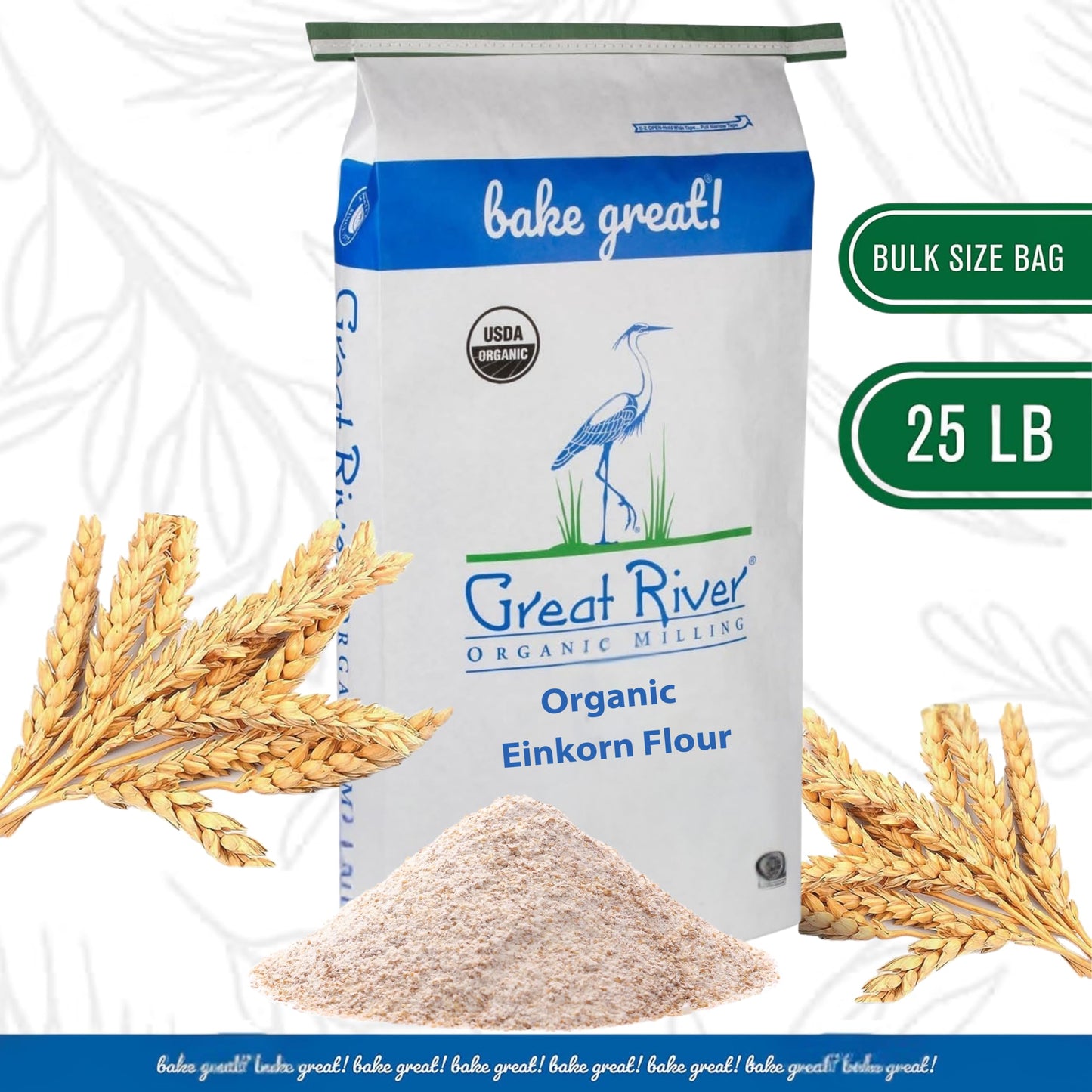 Great River Organic Milling Organic Einkorn Flour | Ancient Wheat Flour | Non-GMO & Kosher | High-Protein | Nutrient Rich Health