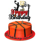 1Pc Happy 12Th Birthday Basketball Cake Topper Glitter Basketball Sports Cake Pick Cheers To 12 Years Birthday Cake Decoration F