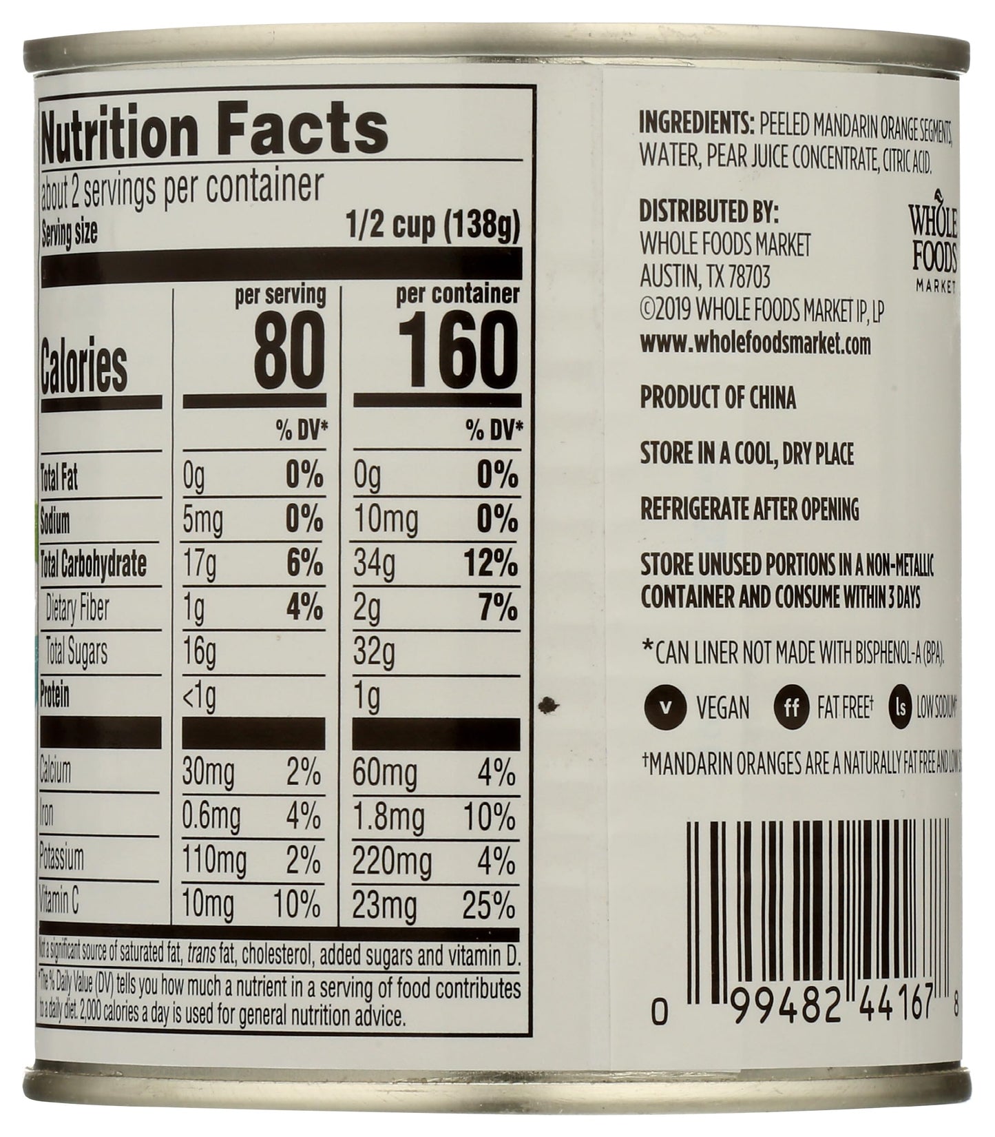 365 by Whole Foods Market, Oranges Mandarin, 10.5 Ounce