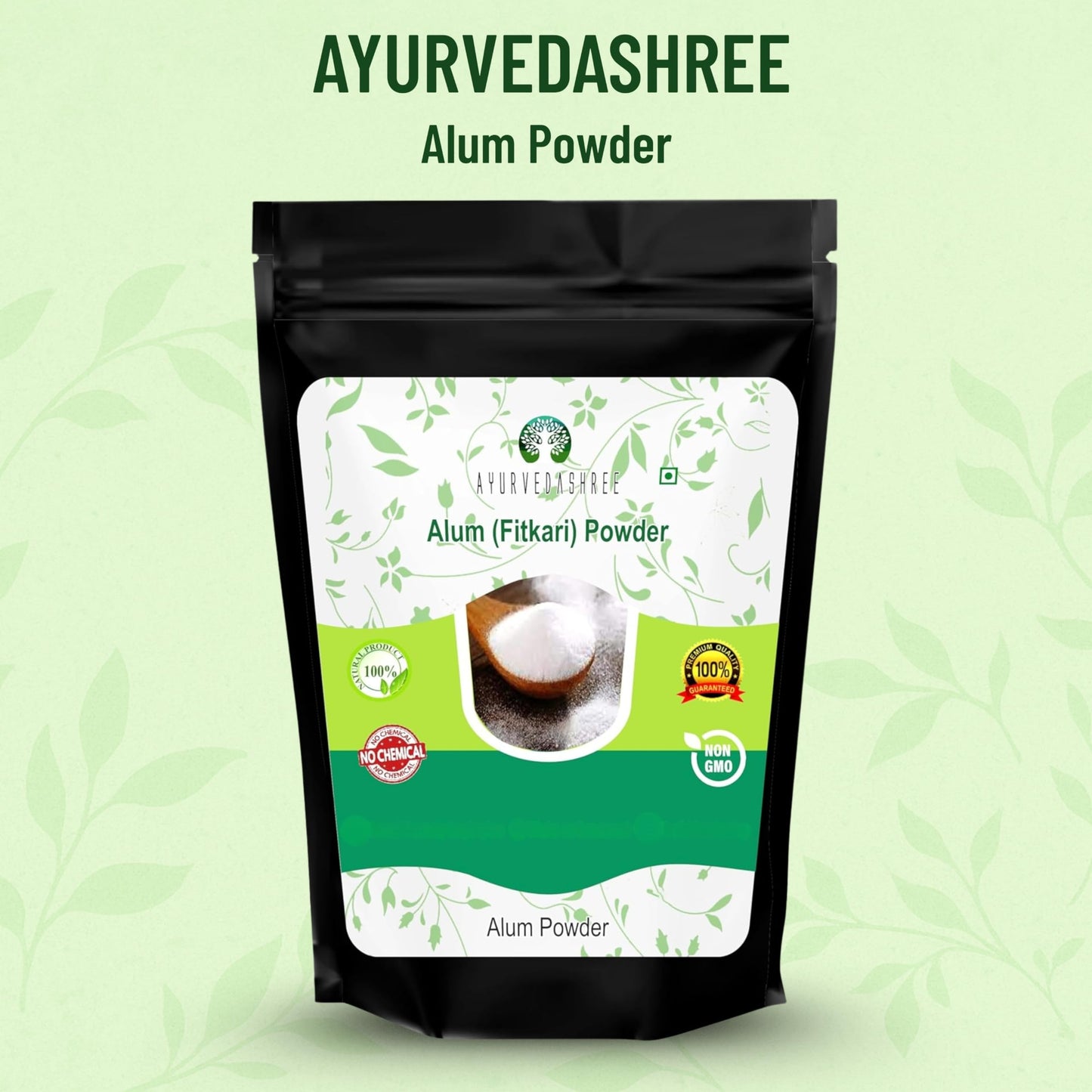 AYURVEDASHREE Alum Powder - Food Grade Granulated Powder, 200 Gm (7.05 Ounce) - Preservative for Pickles, 100% Pure Potassium Alum