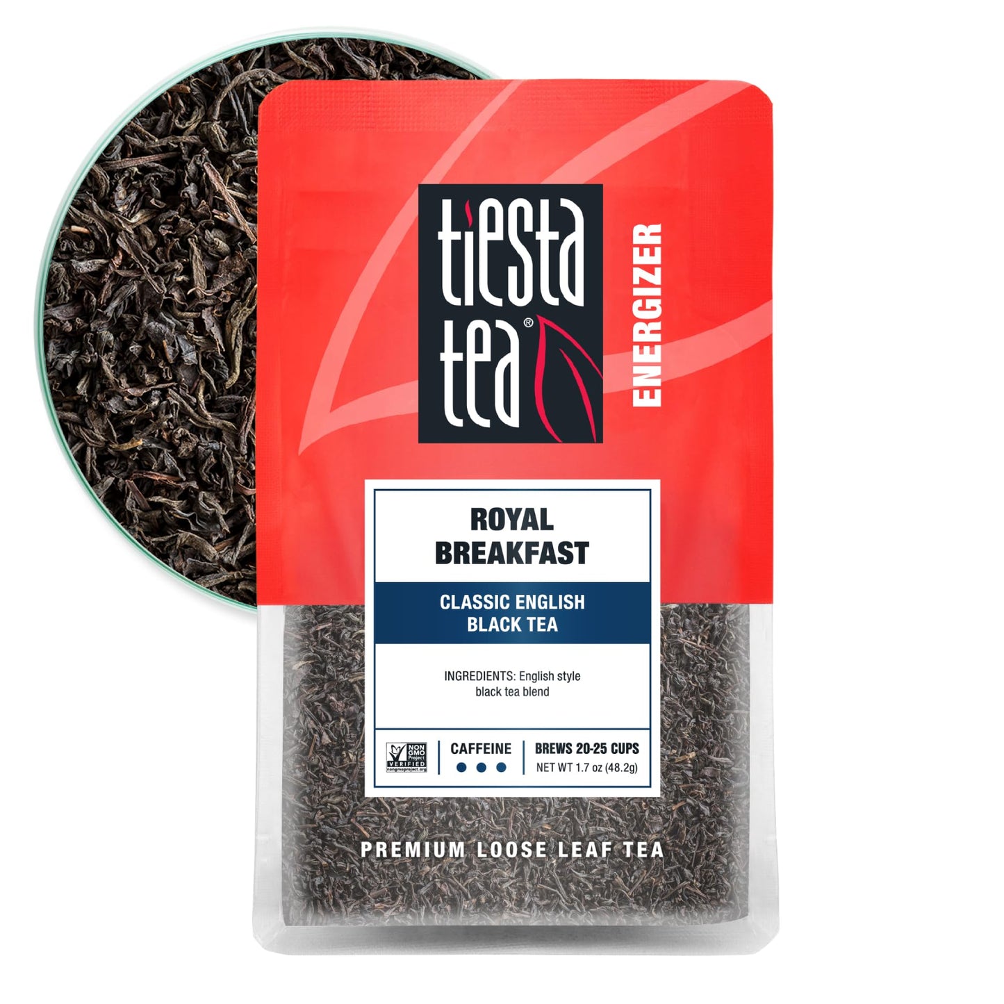 Tiesta Tea Royal Breakfast Loose Leaf Black Tea, High Caffeine, 1.7 oz Resealable Pouch, Brews Up to 25 Cups