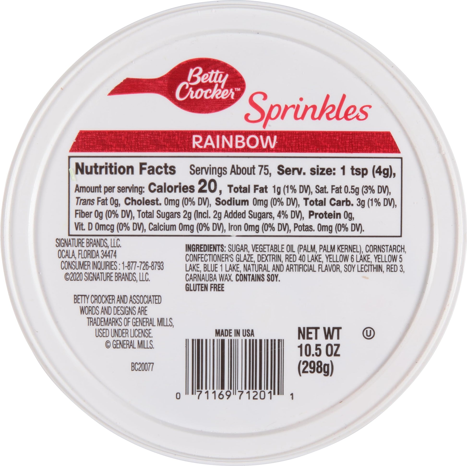 Signature Brands Bc71201 Betty Crocker Sprinkles 10.5Oz-Rainbow
