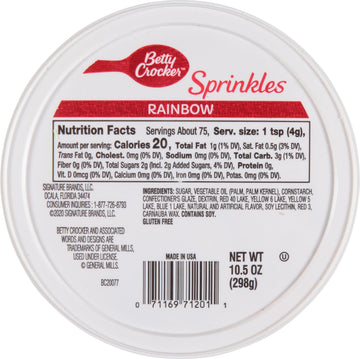 Signature Brands Bc71201 Betty Crocker Sprinkles 10.5Oz-Rainbow