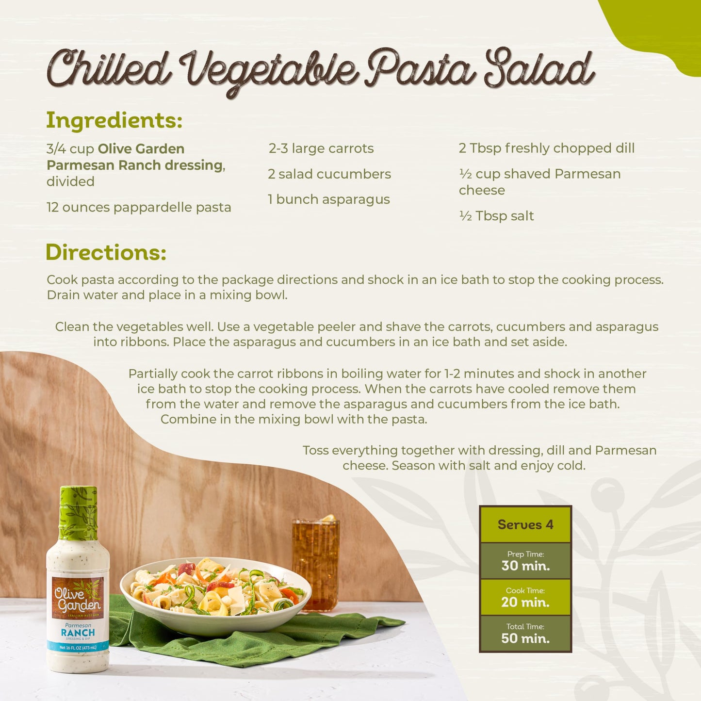 Olive Garden Parmesan Ranch Dressing and Dip, 16 fl. oz., Made with Buttermilk and Parmesan Cheese, Perfect Dipping Sauce, Chick