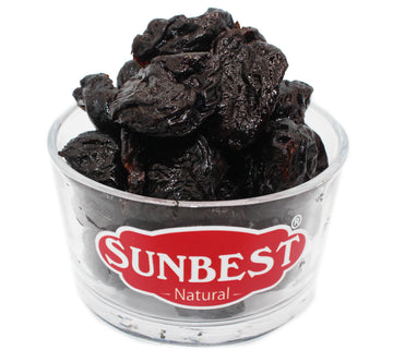 SUNBEST NATURAL Jumbo Pitted Prunes - Tender, Juicy, High Fiber - 5 lb Bulk Bag