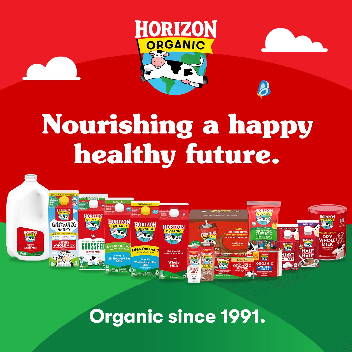 Horizon Organic Half and Half, Ultra Pasteurized Milk and Cream, Great as a Coffee Creamer and for Cooking and Baking, 16 fl oz