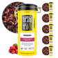 Tiesta Tea Fireberry Cranberry Hibiscus Rooibos Tea - 30 Ounce Refillable Tin, Non-Caffeinated, 50 Cups, Pack of 6