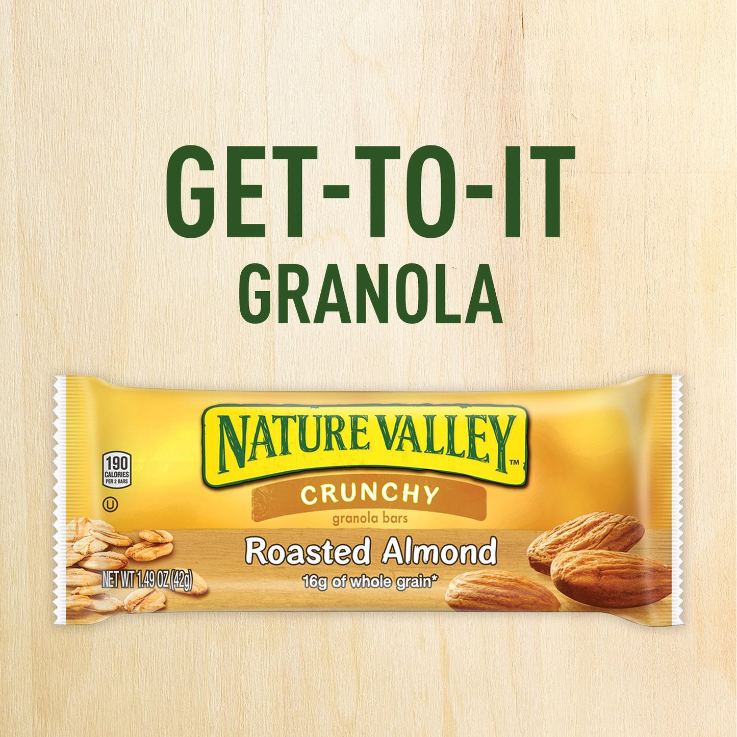 Nature Valley Crunchy Granola Bars, Roasted Almond, 1.49 Oz, 6 Ct, 12 Bars (Pack Of 12)
