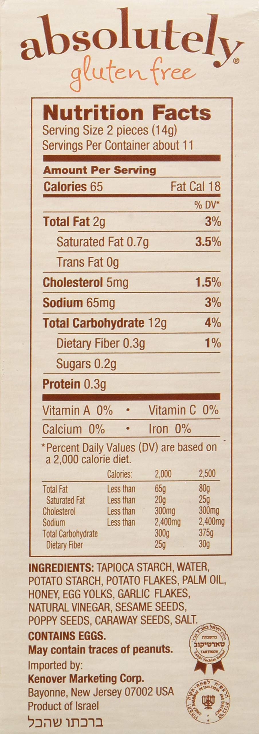 Absolutely Gluten Free - Flatbread - Original - Case Of 12 - 5.29 Oz.