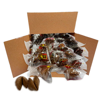52USA Fortune Cookies, Approx 100 PCS, Chocolate Fortune Cookies, Bulk Fortune Cookies Individually Wrapped, Fresh Cookies, Chin
