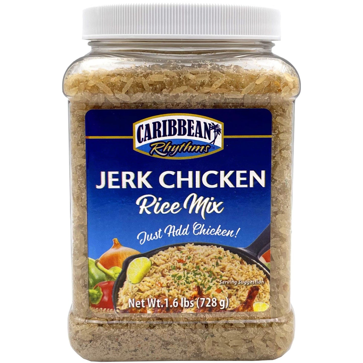 CARIBBEAN RHYTHMS Jerk Chicken Rice Mix, 25.6 oz (1.6 lb), Pack of 1