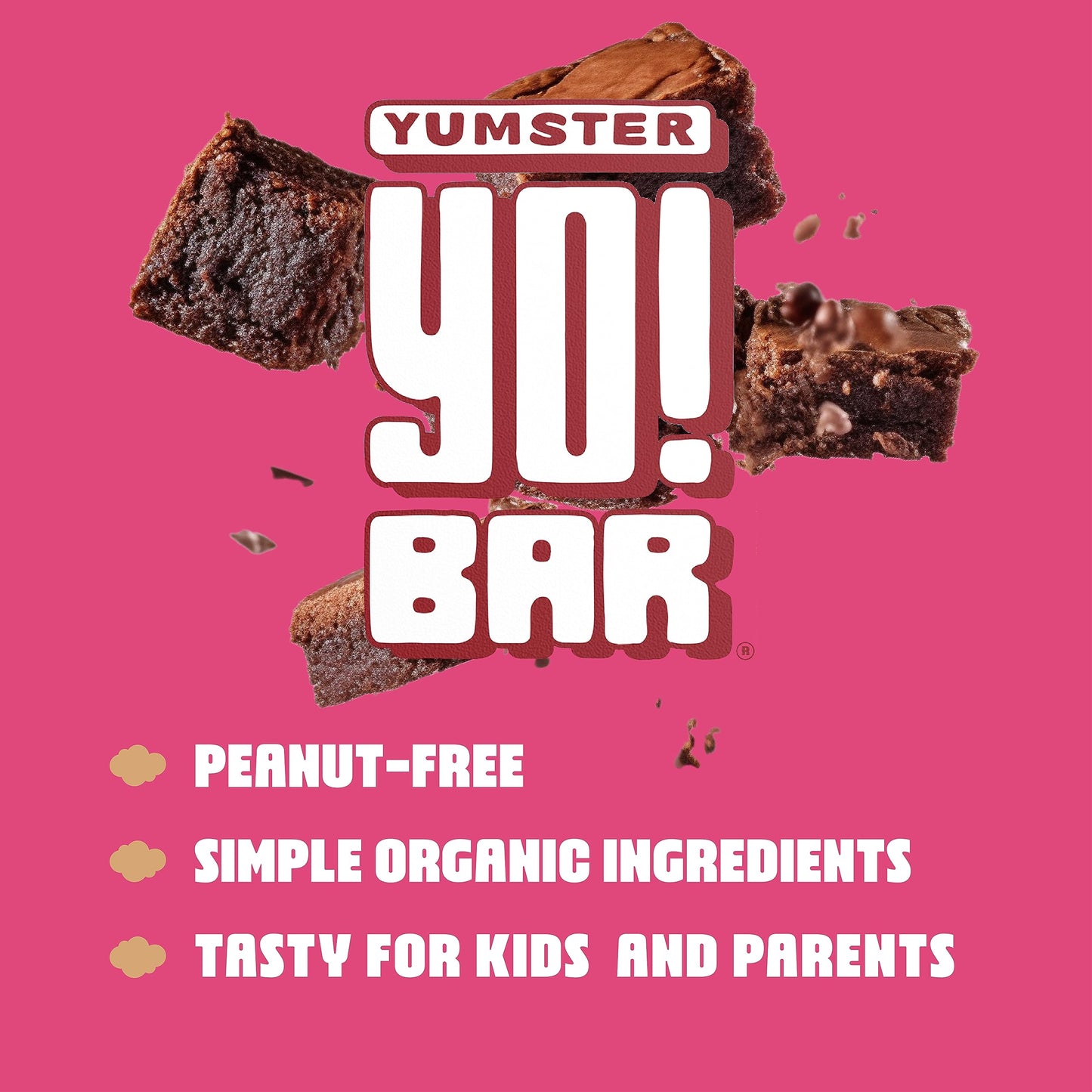 Yo! Bar By Bearded Brothers Vegan Organic Kids Bar, Chocolate (25 Bars) - Gluten Free, Paleo And Whole 30 | Soy Free, Non-Gmo, Low Glycemic, No Sugar Added, Fiber + Whole Foods