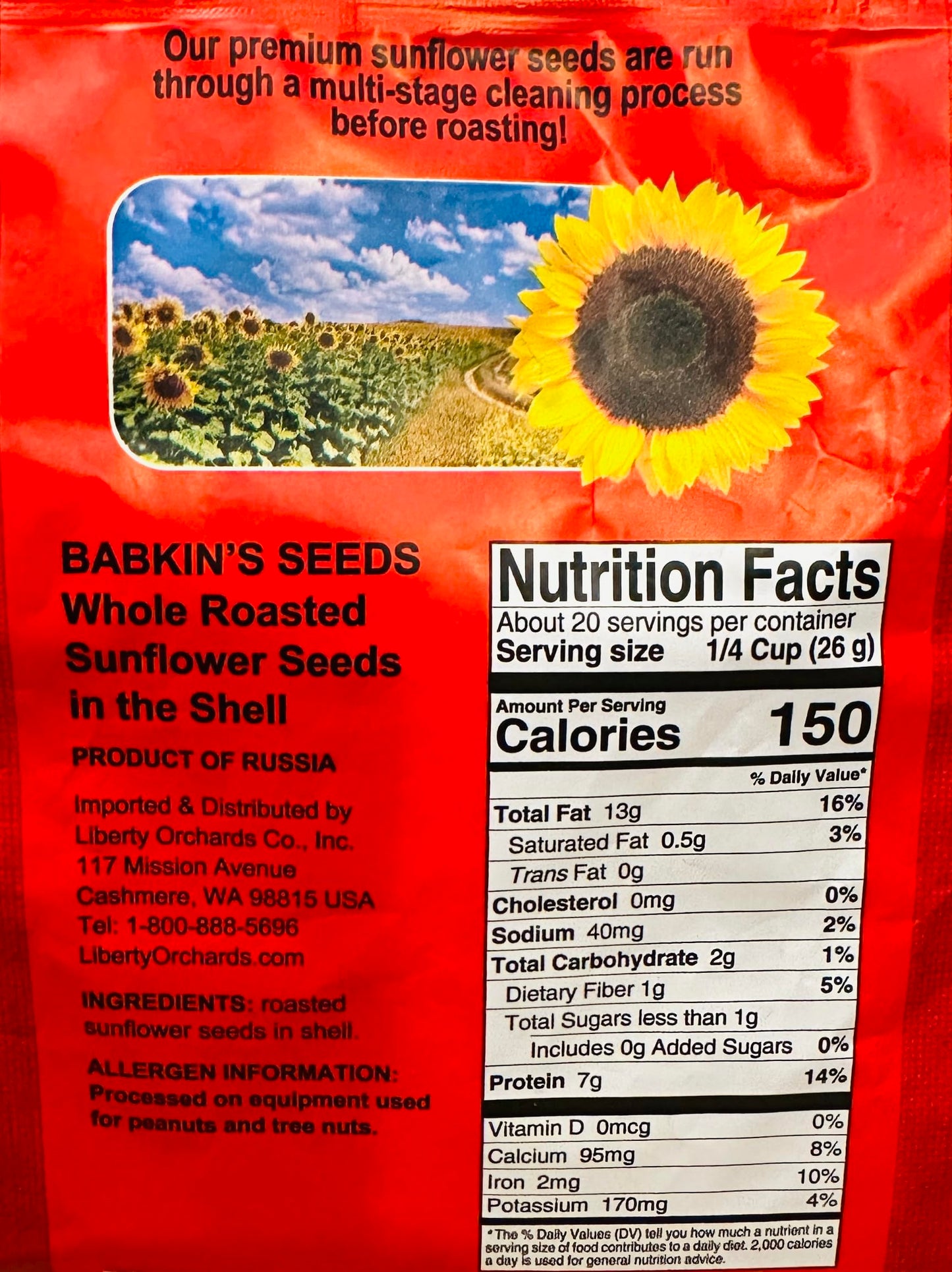 Roasted Sunflower Seeds Babkinu 500G Bundle Of 8 Packages In A Box From Unipromax