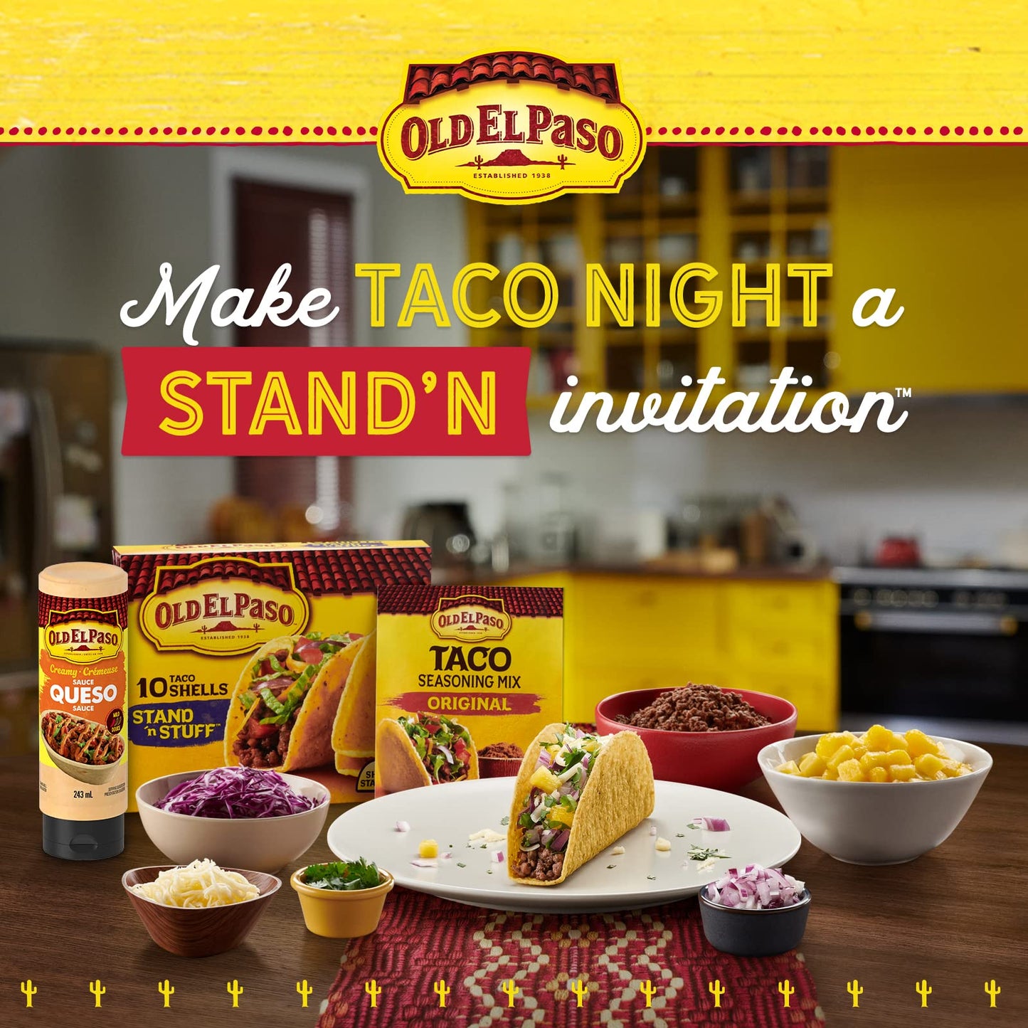 Old El Paso Fajita Dinner Kit with Flour Tortillas & Mild Sauce, 12.5 oz, Easy Meal Prep, 10 Ct