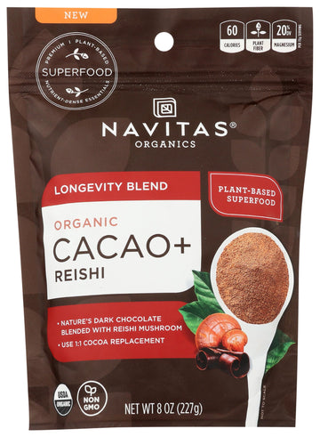 Navitas Naturals , Superfood Blend Longevity Cacao Reishi Organic, 8 Ounce