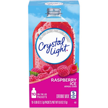 Crystal Light Powdered Drink Mix, Raspberry Ice, 10 CT