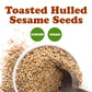 Food To Live Toasted Hulled Sesame Seeds, 2 Pounds - Crunchy And Nutritious Snack, Oven Roasted, Unsalted, No Oil Added, Perfect