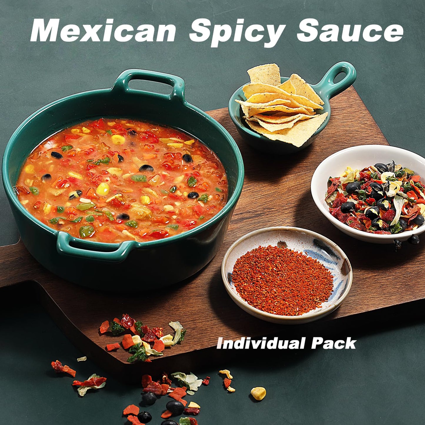 Yimi Dehydrated Freeze Dried Vegetables Mix, Homemade In Minutes Black Beans Tortilla Soup, Dry Veggie Flakes With Spicy Seasoni