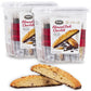 Nonnis Cioccolati Dark Chocolate Almond Biscotti Cookies, 2-Pack (43 oz), Individually Wrapped, Crunchy Twice-Baked Snack