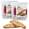 Nonnis Cioccolati Dark Chocolate Almond Biscotti Cookies, 2-Pack (43 oz), Individually Wrapped, Crunchy Twice-Baked Snack