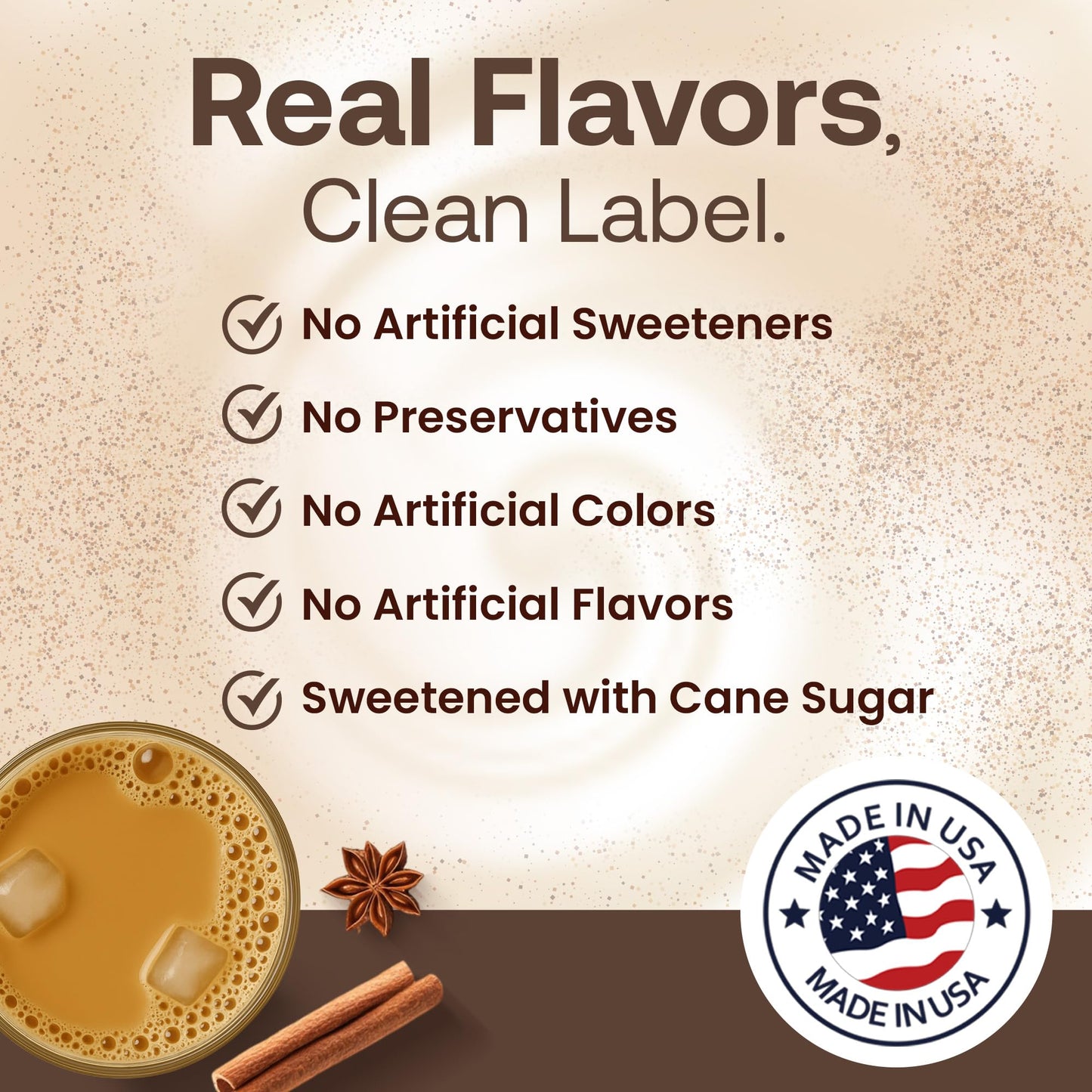 Dr. Smoothie Café Essentials Classic Latte - 155mg Caffeine - No Artificial Colors/Flavors - 3.5 lb Bag (26 Servings)