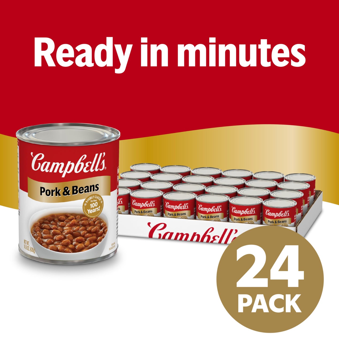 Campbell s Pork and Beans, 14.8 Oz Can (Case of 24)
