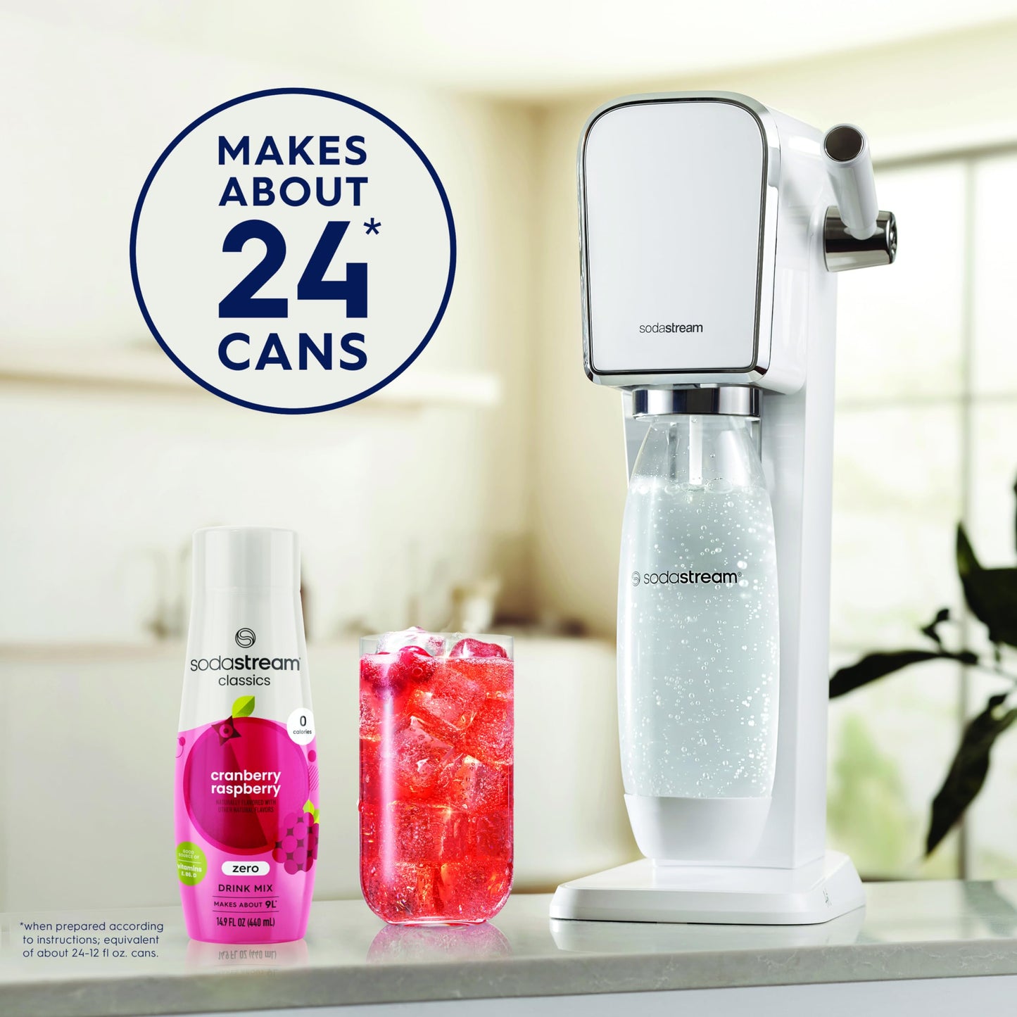 Sodastream Cranberry Raspberry Zero Calorie, 440Ml 4-Pack