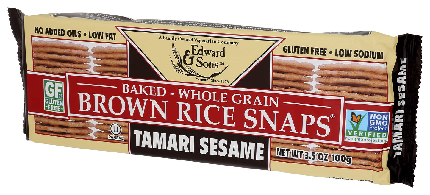 Edward & Sons Tamari Sesame Fat Free Snaps (12X3.5 Oz)