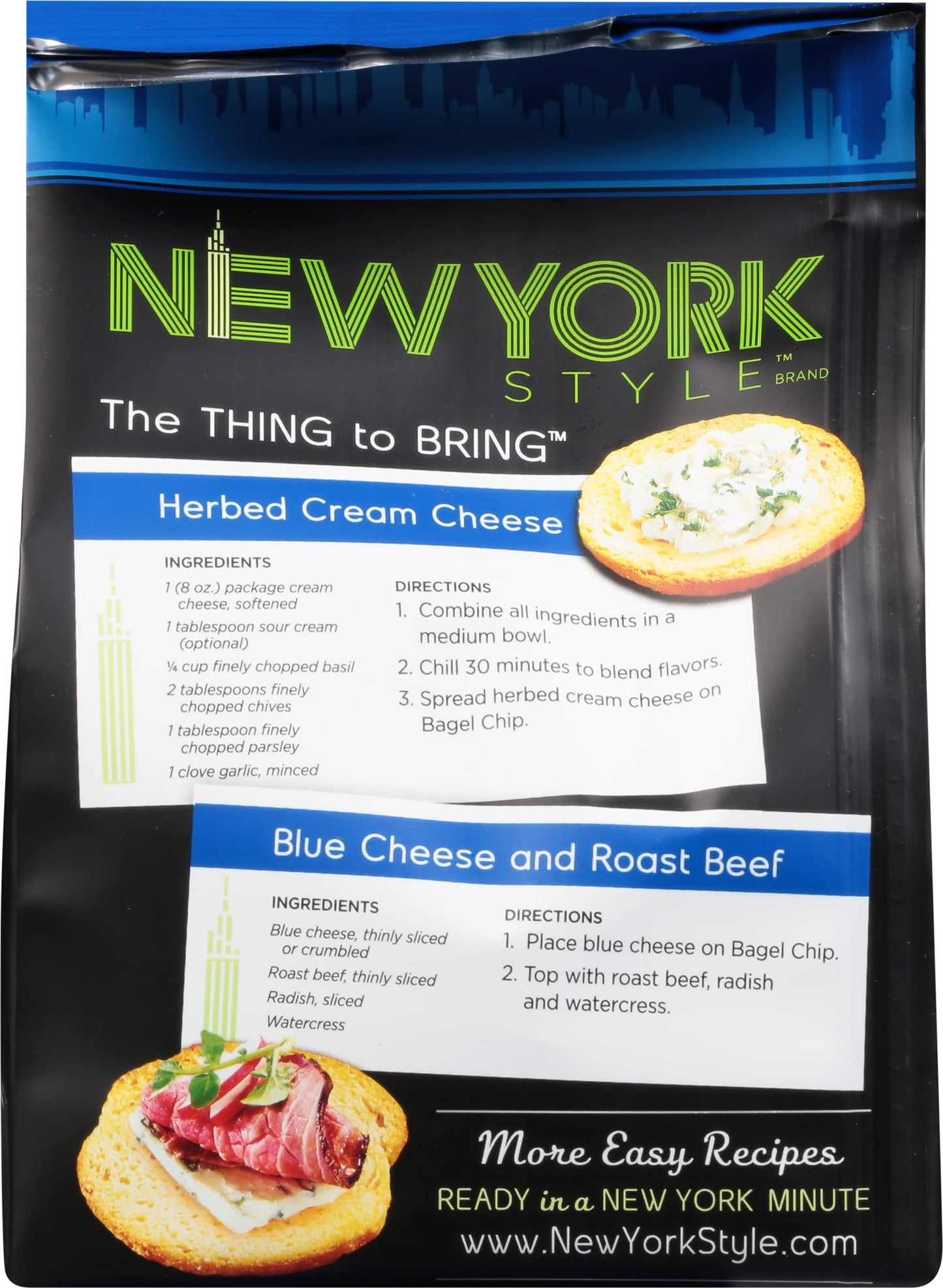 New York Style Bagel Crisps, Plain, 6 Ounce