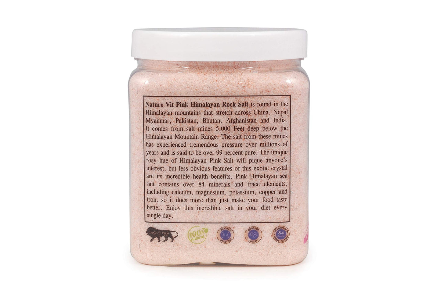 Nature Vit Himalayan Pink Salt Powder | Rock Salt | Himalayan Pink Salt Organic With 84 Trace Minerals | Pink Salt Himalayan 5Kg