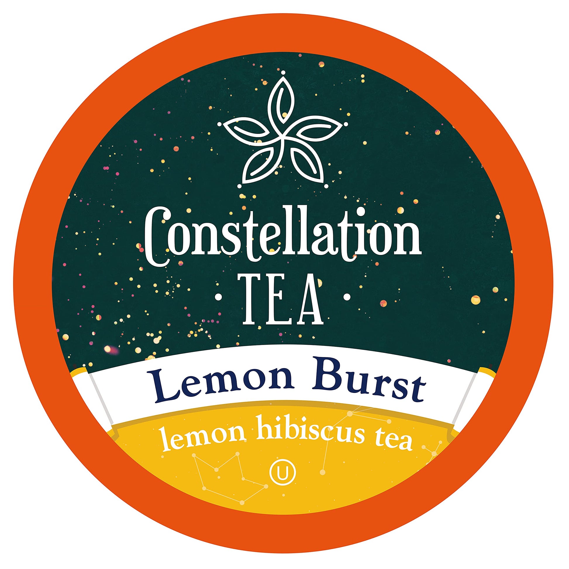 Constellation Tea Lemon Hibiscus Tea Pods Compatible with K Cup Brewers, 40 Count, Lemon Burst