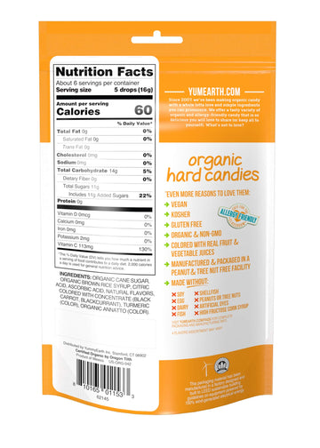 Yumearth Organic Citrus Grove Vitamin C Drops, 3.3 Ounce (Pack Of 6) - Allergy Friendly, Non Gmo, Gluten Free, Vegan (Packaging May Vary)